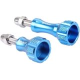 PULUZ CNC Aluminium Duimknop Roestvrije Moer Bout schroeven Set voor GoPro HERO (2018) 7 / 6 / 5 / 4 / 3+ / 3 / 2 / 1, Xiaomi Yi, SJ4000, SJ5000, SJ6000 (blauw)