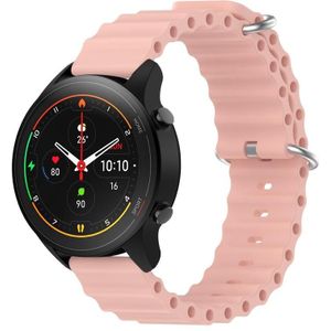 Voor Xiaomi MI Watch S1 Pro 22mm Ocean Style siliconen effen kleur horlogeband