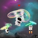 Inductie Steel Man Aircraft Gyro Robot Luminous Toy for Children (White Astronauten)
