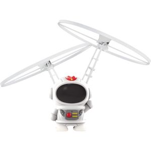 Inductie Steel Man Aircraft Gyro Robot Luminous Toy for Children (White Astronauten)