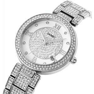 SKMEI 1739 Diamond Romeinse cijfers Ronde wijzerplaat Quartz horloge voor dames