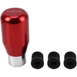 Universal Car Modified Shift Knob Solid Color Smooth Auto Transmission Shift Hendel knop met drie rubberen covers (rood)
