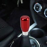 Universal Car Modified Shift Knob Solid Color Smooth Auto Transmission Shift Hendel knop met drie rubberen covers (rood)