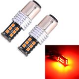 2 stuks 1157/BAY15D 3W LED 300LM SMD 2835 auto achterrem licht voor voertuigen  DC 12V (rood licht)