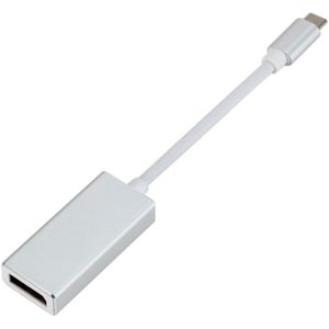 USB-C / Type-C 3.1 Man naar DP Female HD Converter  Lengte: 12cm (Zilver)