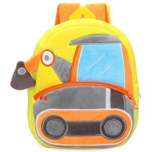 3D cartoon vrachtwagens auto's pluche kinderen rugzak kinderen schooltassen