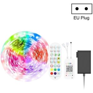 5M 300 LED's Bluetooth Suit Smart Music Sound Control Light Strip Niet-waterdicht 5050 RGB kleurrijke sfeer LED-licht strip met 24-toetsen afstandsbediening (EU-stekker)