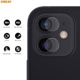 10 Set Voor iPhone 12 / 12 mini ENKAY Hat-Prince 0.2mm 9H 2.15D Round Edge Camera Lens Tempered Glass Film 2 PCS/Set