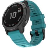 Voor Garmin fenix 6X 26mm Smart Watch Quick release Silicon polsband horlogeband (blauw-groen)