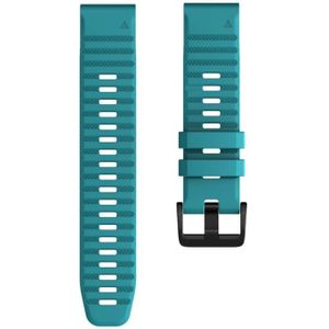 Voor Garmin fenix 6X 26mm Smart Watch Quick release Silicon polsband horlogeband (blauw-groen)