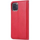 Knead huidtextuur horizontaal Flip lederen case voor iPhone 11 Pro  met foto frame & houder & kaartsleuven & portemonnee (rood)