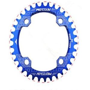 MOTSUV ronde smalle brede Chainring MTB fiets 104BCD tand plaat onderdelen elliptische plaat 32T (blauw)