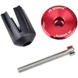 2 paar Aluminium Fiets Uitbreiding Stuur Plug(Rood)