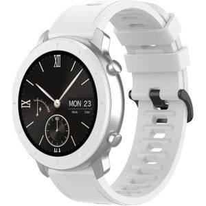 Voor Amazfit GTR Siliconen Smart Watch Vervanging Strap Polsband  Maat:22mm(Wit)