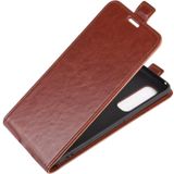 Voor OPPO Find X2 Pro R64 Texture Single Vertical Flip Leather Protective Case met Card Slots & Photo Frame(Brown)