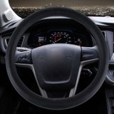 Flash poeder serie textuur universele Rubber auto Steering Wheel Cover vier stelt seizoenen generaal (zwart)
