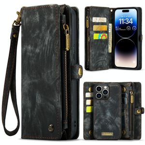 Voor iPhone 15 Pro Max CaseMe 008 afneembare multifunctionele lederen telefoonhoes