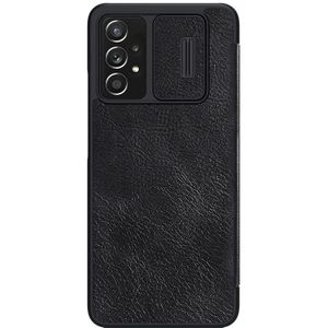 Voor Samsung Galaxy A73 5G NILLKIN QIN Series Pro Glijdende Camera Cover Design Lederen Telefoonhoes (Zwart)