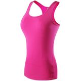 Tight Training Yoga Running Fitness Quick Dry Sports Vest (Kleur: Rose Red Size:XXL)