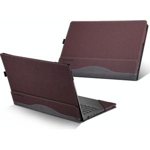 PU Leather Laptop Protective Case For HP Envy X360 15-BP / CN / DR / DS(Wine Red)