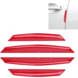 4 STKS universele auto deur anti-collision strip bescherming bewakers TRIMs stickers (rood)