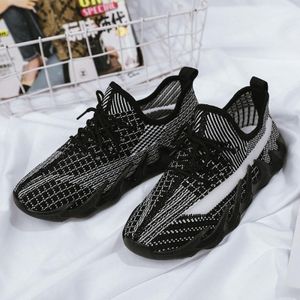 ZM-80 Women Breathable Casual Shoes Women Flying Weave Sports Shoes  Size: 39(Black)