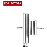 4 stks / set carbon fiber auto buitenste drempel decoratieve sticker voor Toyota 4Runner 2010-2020
