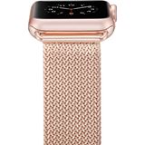 Horlogeband van edelstaal voor Apple Watch Series 3 & 2 & 1 38mm (Rose goud)