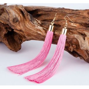 3 delige vrouwen Boho Fashion lange kwast Earrings(Pink)