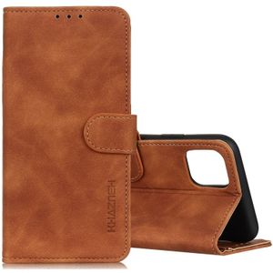 Voor Galaxy Note10 Lite/A81 KHAZNEH retro textuur PU + TPU horizontale Flip lederen draagtas met houder & kaartsleuven & portemonnee (bruin)
