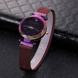 CAGARNY 6877 waterbestendig Fashion vrouwen Quartz Wrist Watch with Stainless stalen band(Purple)