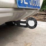 Benen aluminium legering achterzijde Tow caravan haak Trailer Ring voor universele auto Auto met twee schroef Holes(Black)