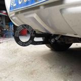 Benen aluminium legering achterzijde Tow caravan haak Trailer Ring voor universele auto Auto met twee schroef Holes(Black)