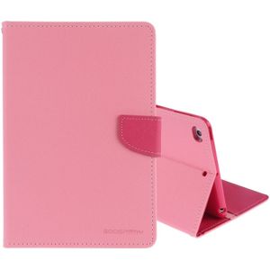 KWIK GOOSPERY FANCY dagboek horizontale Flip lederen case voor iPad mini (2019)  met houder & kaartsleuven & portemonnee (roze)