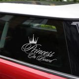 Prinses baby patroon auto decal reflecterende Laser vinyl auto sticker  grootte: 16.5 x 10.9 cm (zilver)