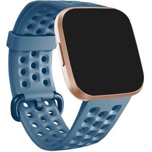 Voor FITBIT Versa 2 ademende siliconen horlogeband(Cyan)
