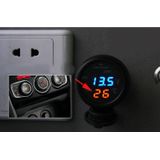 3 in 1 universele digitale Voltage Meter Temperatuur Meter USB autolader  DC12-24V(Random Color Delivery)