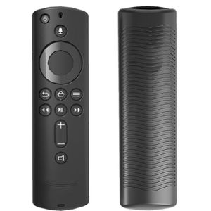 Antislip textuur wasbaar silicone afstandsbediening cover voor Amazon Fire TV afstandsbediening (zwart)