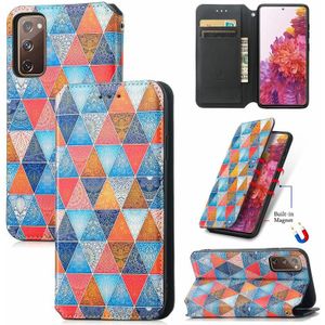 Voor Samsung Galaxy S20 Fe Kleurrijke Magnetische Horizontale Flip PU Lederen Case met Houder & Card Slot & Portemonnee (Rhombus Mandala)