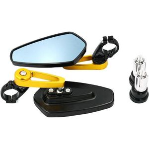 Elektrische fiets motorfiets gewijzigd achteruitkijkspiegel Spiegel alle aluminium reflecterende achteruitkijkspiegel (Gouden)