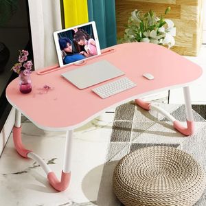 Opvouwbare non-slip laptop tafelstandaard met kaartsleuf (roze)