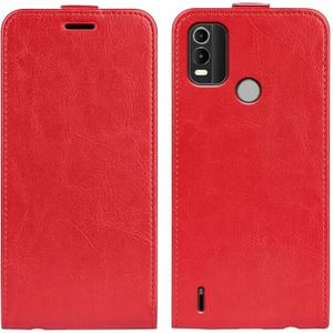 Voor Nokia C21 Plus R64 Textuur Verticale Flip Lederen Telefoon Case (Rood)