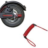 2 PCS Electric Scooter Disc Brake Lock Multi-Function Reinforced Anti-Theft Lock Accessoire voor Xiaomi Mijia M365  Verpakkingsspecificatie: Draadtouw (Rood)