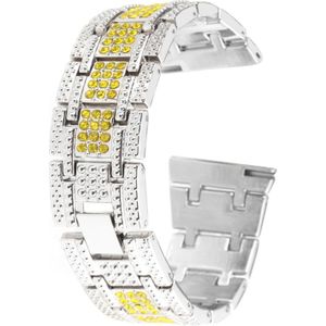 Metalen polsband horloge band voor Samsung Gear S3 (zilver geel)