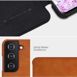 Voor Samsung Galaxy S21 5G NILLKIN QIN-serie Crazy Horse Texture Horizontale Flip Lederen case met kaartsleuf (bruin)