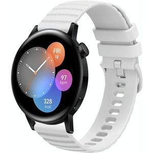 Voor Huawei Watch GT3 42 mm 20 mm golvend puntpatroon effen kleur siliconen horlogeband