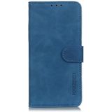 Voor Samsung Galaxy A42 5G KHAZNEH Retro Texture PU + TPU Horizontale Flip Lederen case met Holder & Card Slots & Wallet(Blauw)
