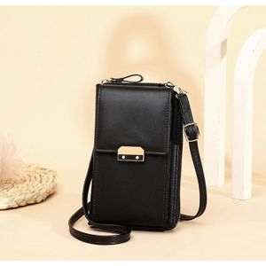 Dames schouder crossbody tas slot kleine vierkante tas mobiele telefoon tas