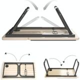 Bed vier-speed lifting tafel opvouwbare laptop bureau verstelbare slaapzaal luie tafel met bekerhouder  grootte: 55x32x25cm (zwart goud draad)
