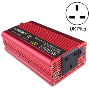 Lvyuan Auto Inverter Dual USB Power Converter  Specificatie: 12V tot 220V 1500W Britse plug